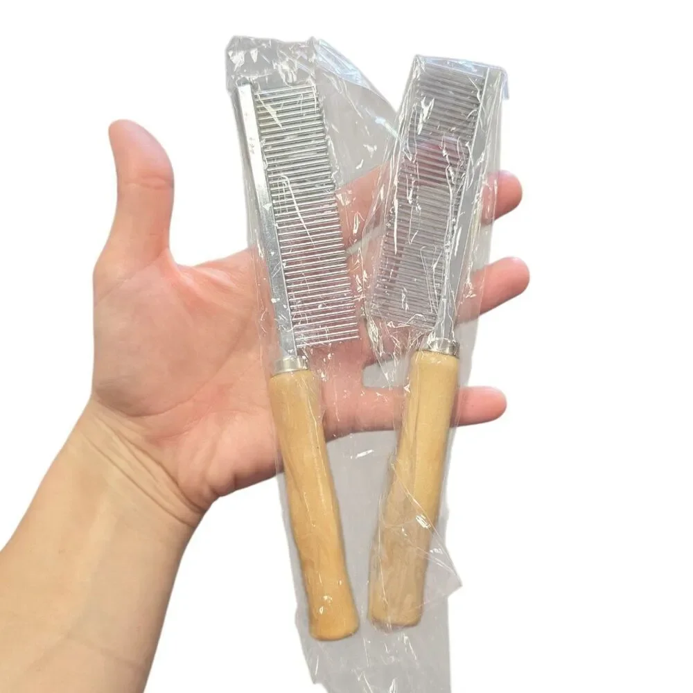 Set of 2 Wood Handle Combs